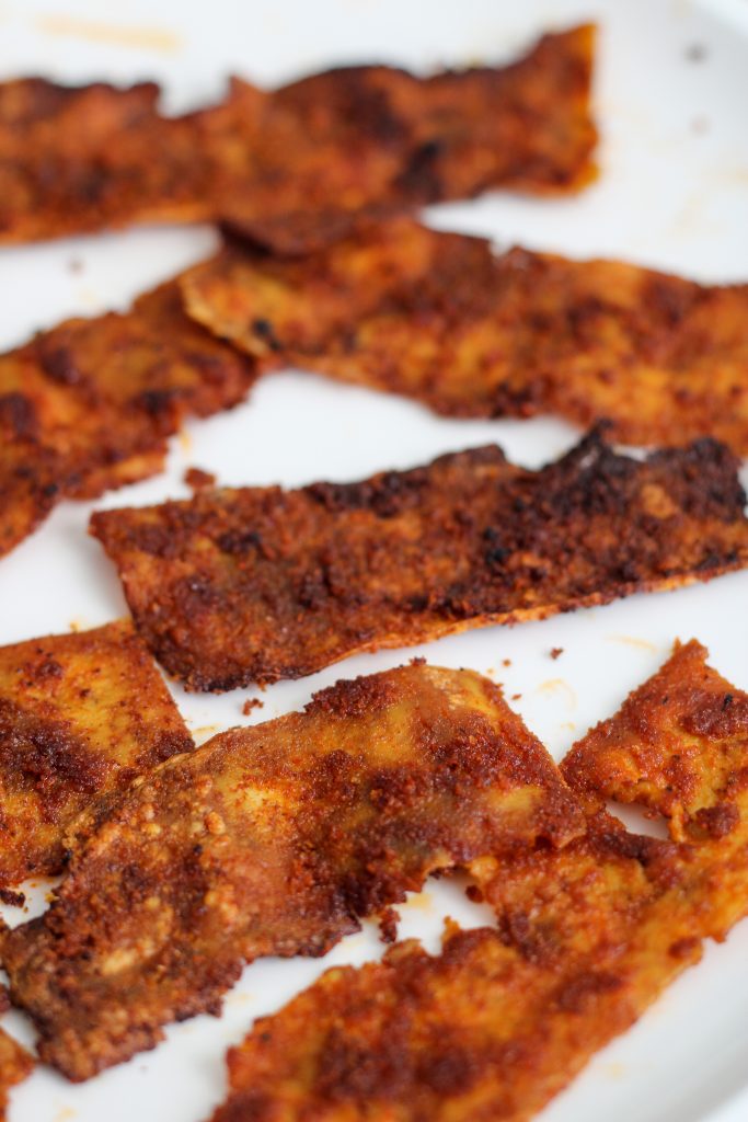Quick Crispy Tofu Bacon